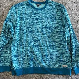 Eddie Bauer Fish Sweater Crewneck XXL